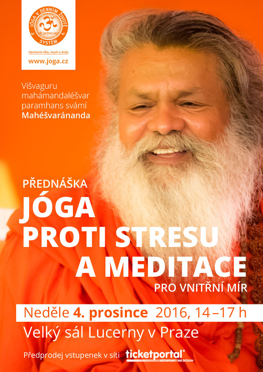 Višvaguru Mahéšvaránanda veřejná přednáška Praha Lucerna 2016